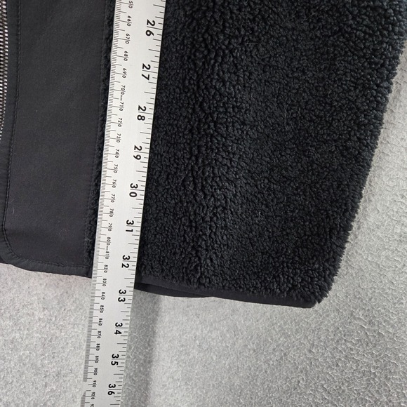 Lululemon Women Jacket 4 Black‎ Collarless Textured Fleece Full Zip Pockets - Picture 4 of 11